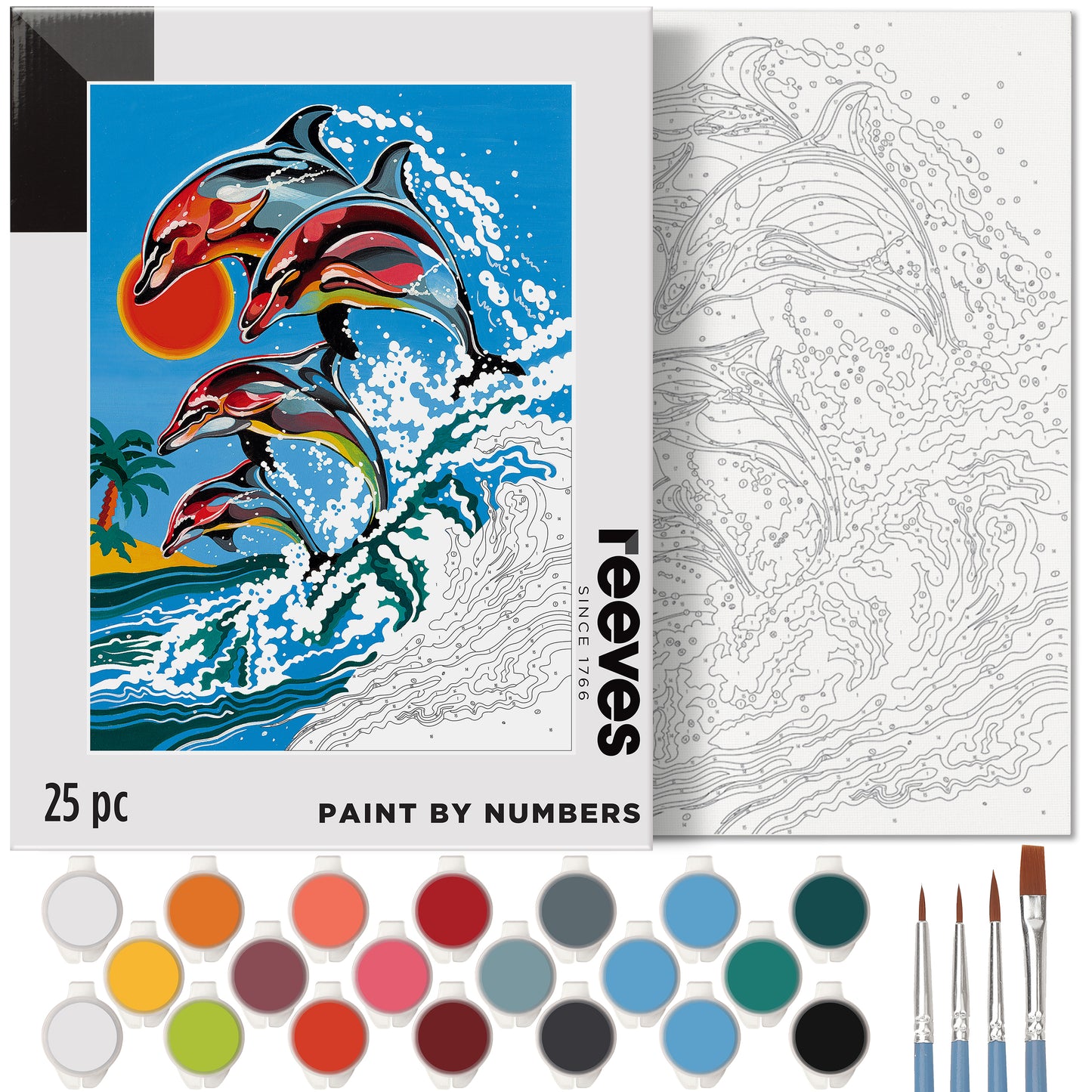 Paint by Numbers for Adults - Playful Dolphins