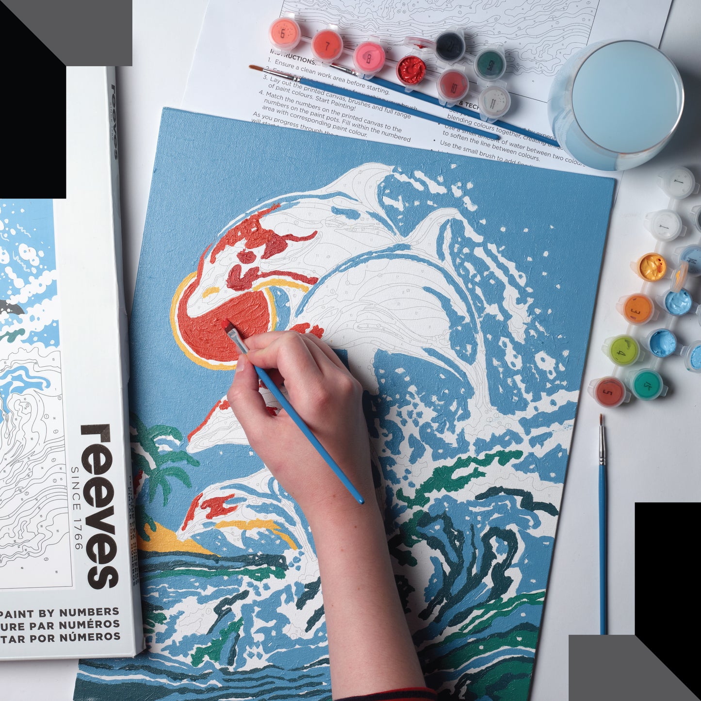 Paint by Numbers for Adults - Playful Dolphins