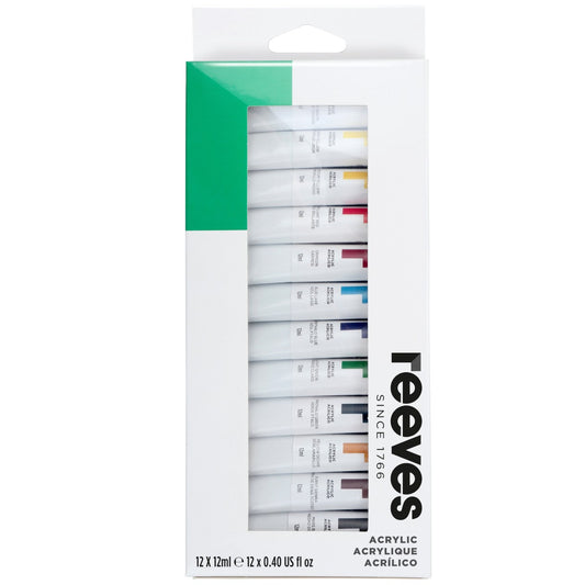 Reeves 12 x 12 acrylic paint set