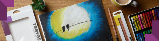 Oil Pastel Birds Drawing Tutorial in 3 Easy Steps