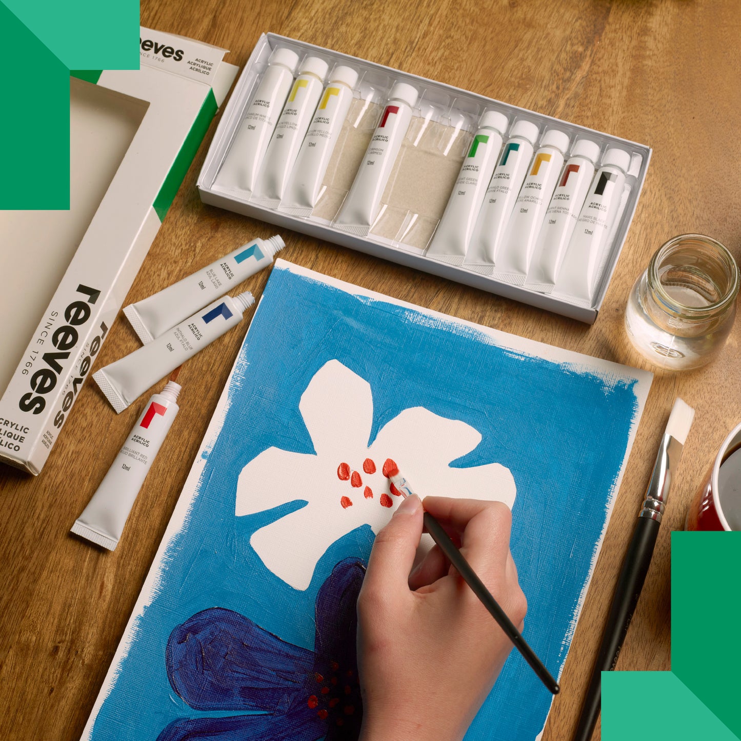 Acrylic Paint Set - 12 x 12ml Tubes