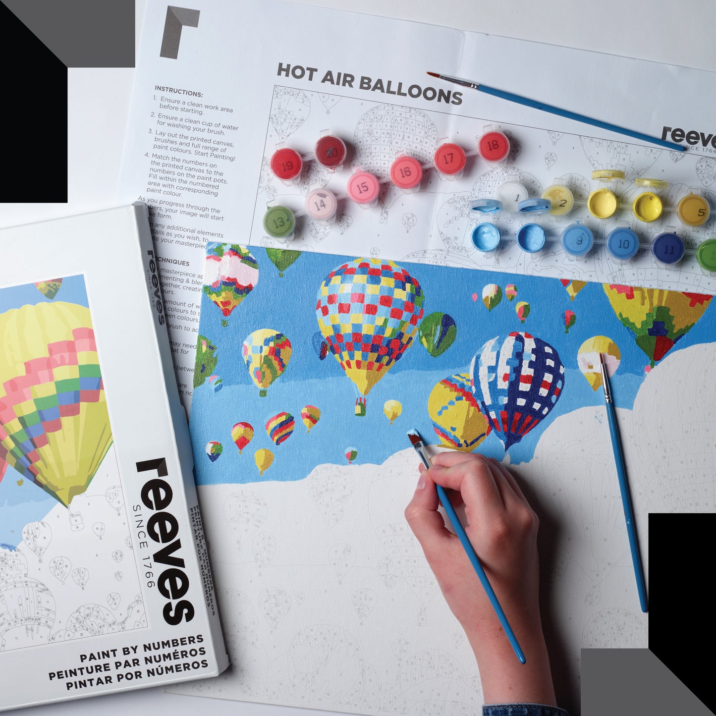 Paint by Numbers for Adults - Hot Air Balloons