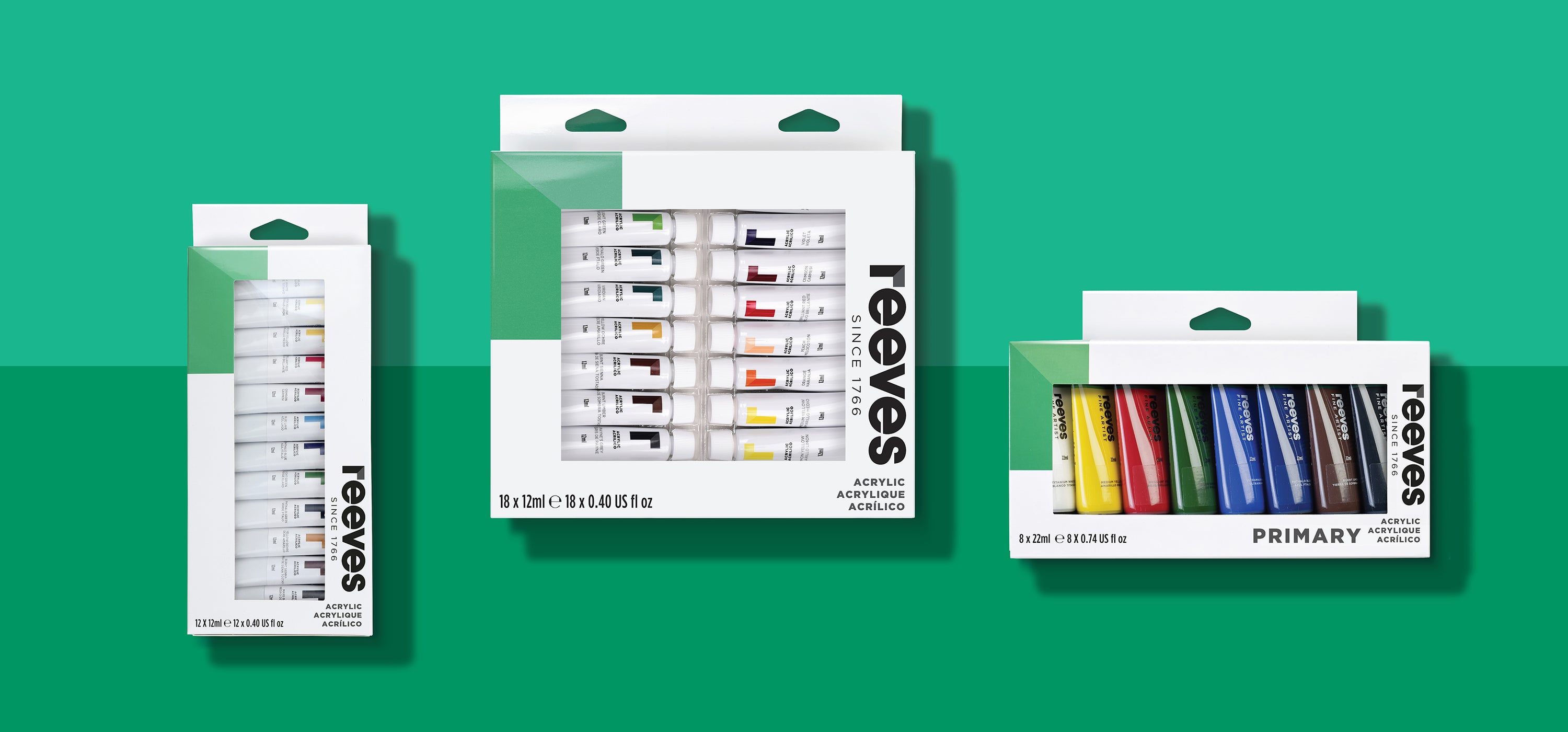 Reeves Acrylic Paint Set - 12 x 12ml Tubes – reeves