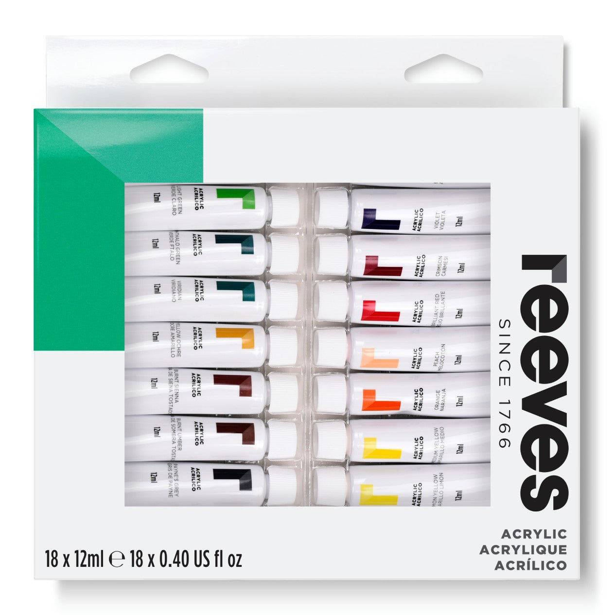 Yellow Material Reeves Reeves Acrylic Paint Set - 18 x 18ml Tubes – reeves