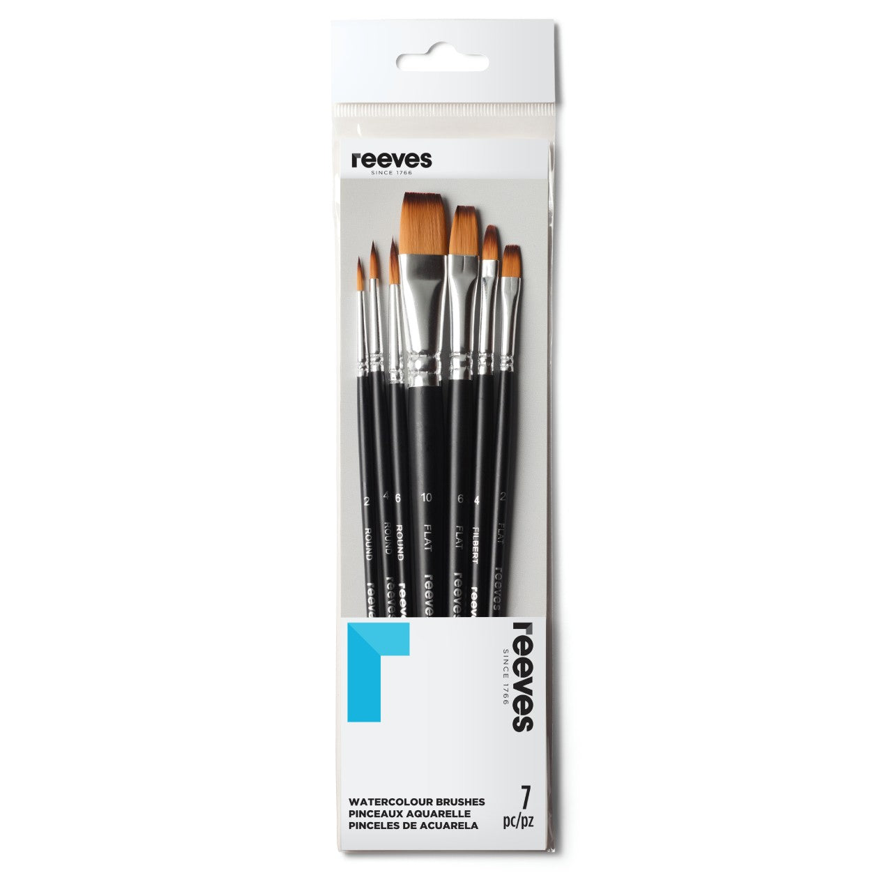 Watercolour Short Handle Brush set - 7pc