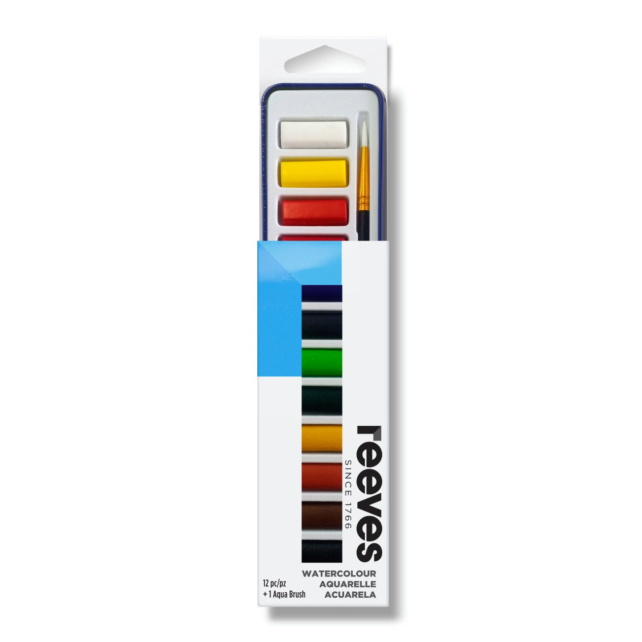 Watercolour Paint Set with Brush – 12 Assorted Colours