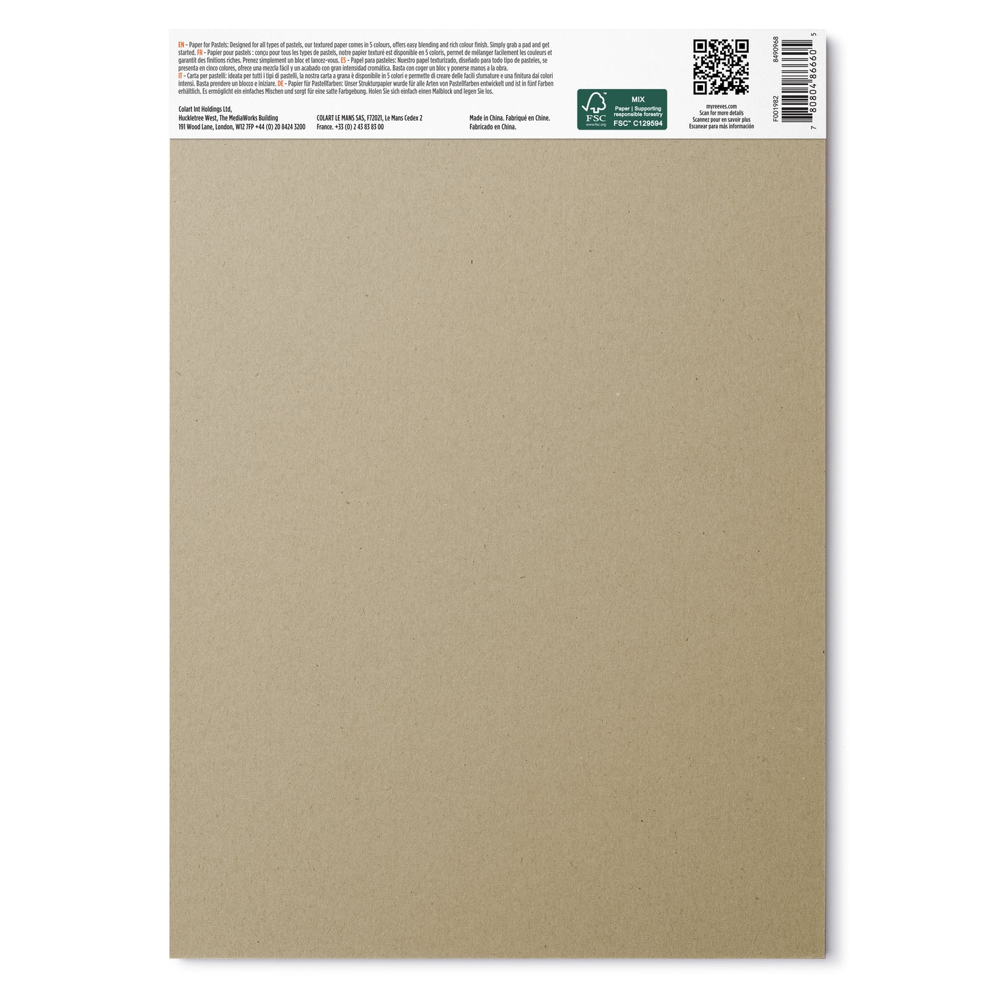 Pastel Paper Pad A4 - 5 Colours - 15 Sheets