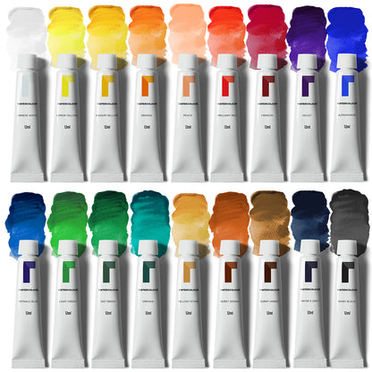 Watercolour Paint Set 18 x 12ml – Assorted Colour Tubes