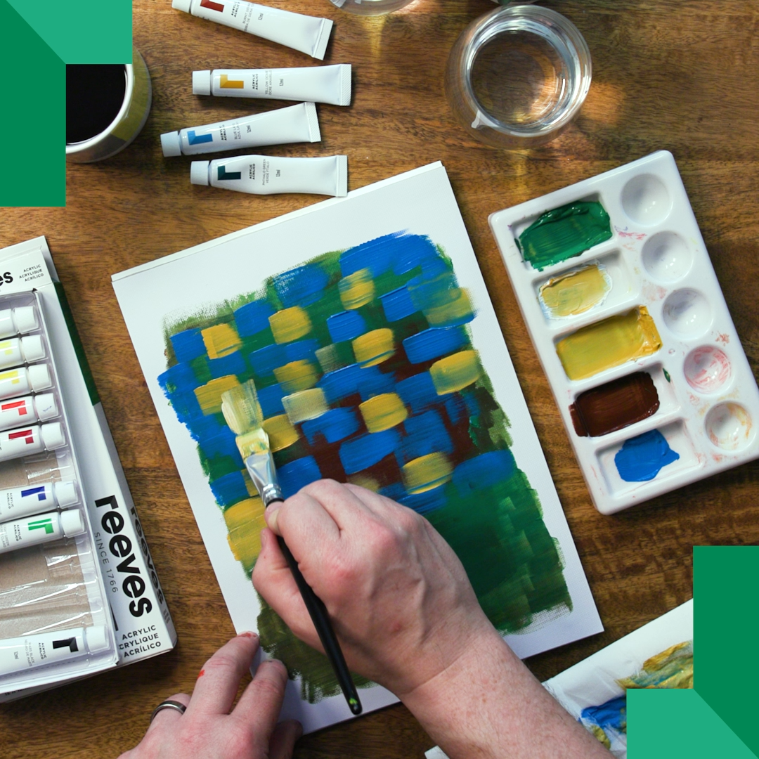 layering acrylic paint